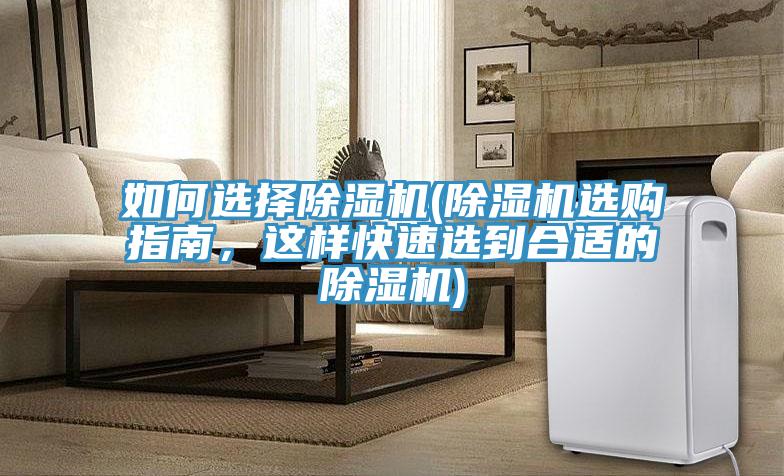 如何選擇除濕機(除濕機選購指南，這樣快速選到合適的除濕機)