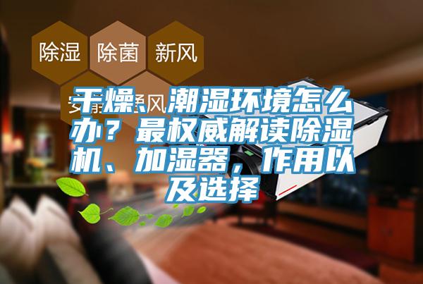 干燥、潮濕環(huán)境怎么辦?最權威解讀除濕機、加濕器,作用以及選擇